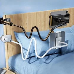 Premium Adjustable Stand for Tablets and Phones - Versatile Desktop Holder for Live Streaming and More (Black n white)