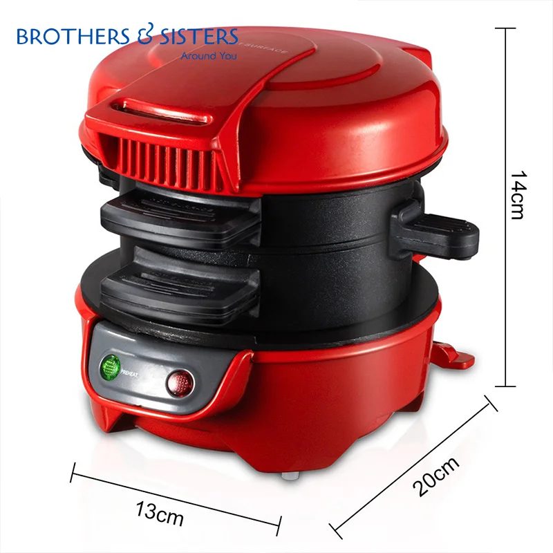 EN 220V Electric Burger Sandwich Maker Household Breakfast Machine Hamburg Sandwich Maker Bread Machine Waffle
