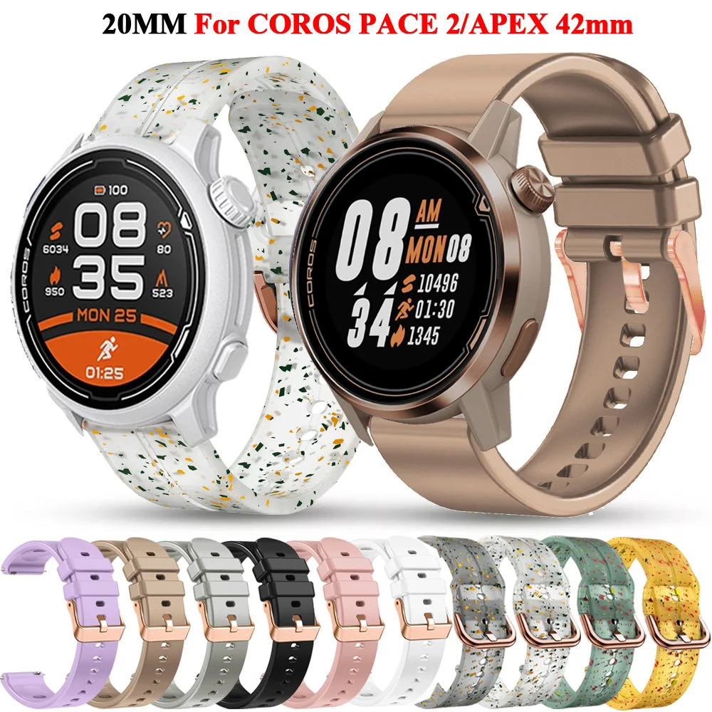 20mm Silicone Bracelet For COROS APEX 2 PACE 2 42mm Smart Watch Band For  Polar Pacer/Polar Ignite 3/2 Soft Strap Sport Wristband - AliExpress