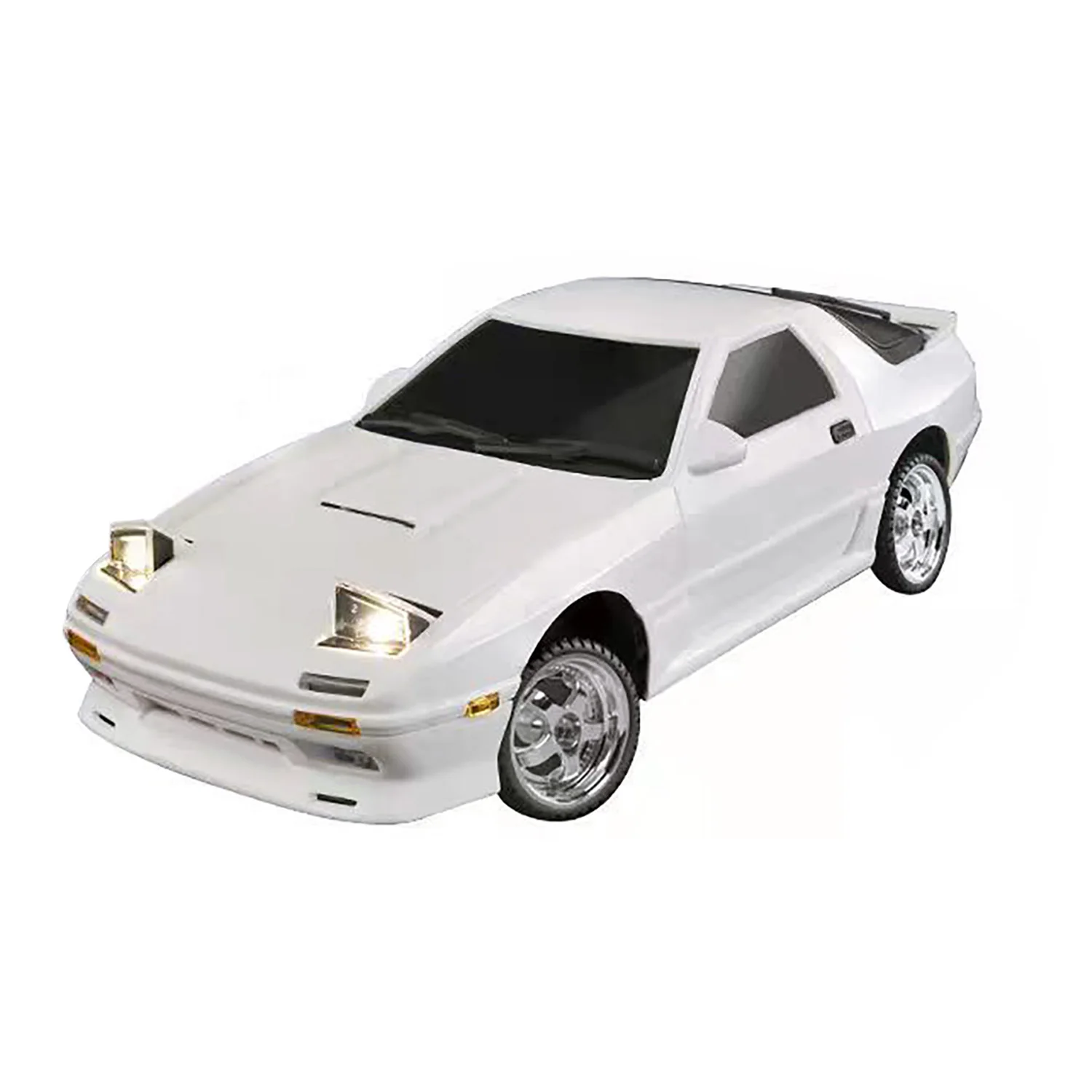 Voiture RC drift LDRC 1/18 RX7 blanche prête à rouler avec gyroscope