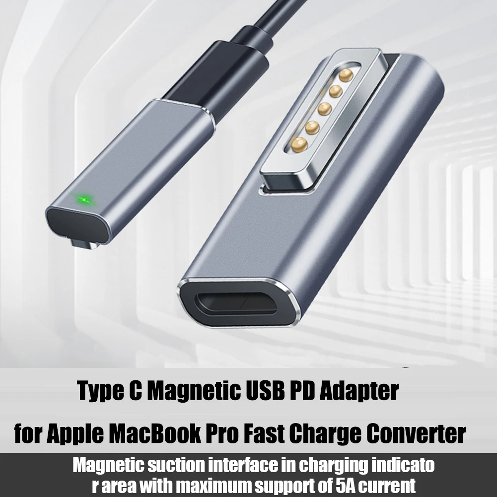 USB Type C to Mag-Safe 2 Male to Female Adapter For MacBook Air/Pro Supports 85W/60W/45W Fast Charging power adapter