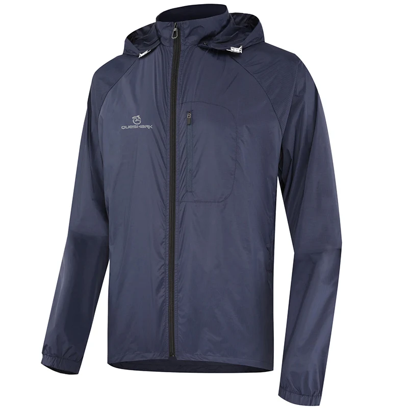 Men Windproof Waterproof Ultralight Cycling Jacket MTB Bicycle Long Sleeve Windbreaker Detachable Hat Bike Coat Jersey