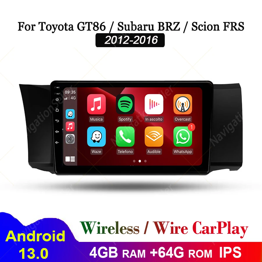 2+64G For Toyota GT86/Subaru BRZ Scion FRS 2012-2016 Car Radio With...