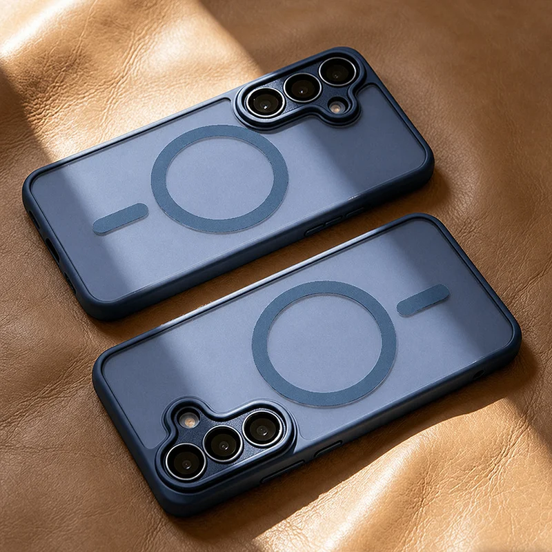 Luxurious Magsafe Magnetic Phone Case with Lens Protection Cover