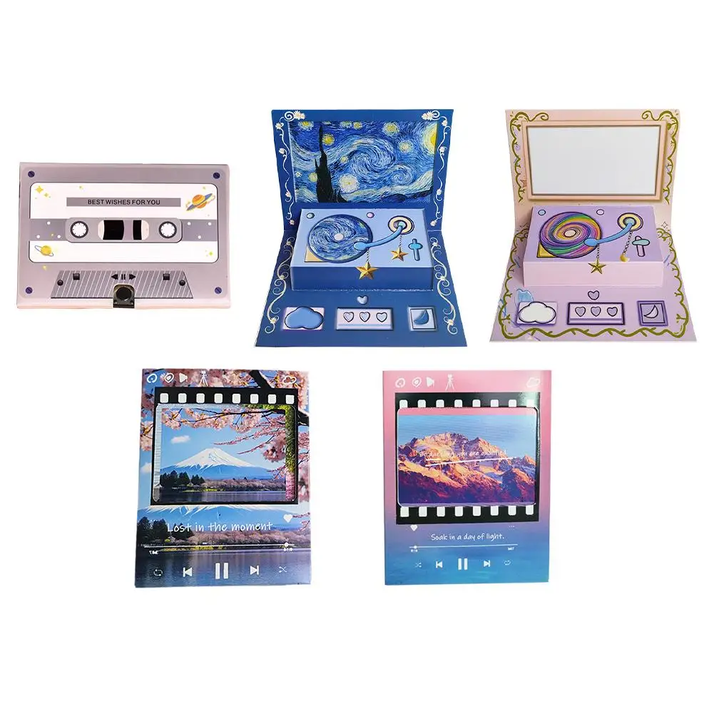 녹음 기능이 있는 3D 인사말 카드, 음성 녹음 및 음성 전송 기능이 있는 서프라이즈 카드, 창의적이고 로맨틱한 발렌타인데이 선물