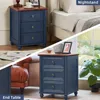 Farmhouse Night Stand Set of 2,Wood Nightstand with 3 Drawers,Bedside End Table with Storage and Roman Column,for Bedroom 6