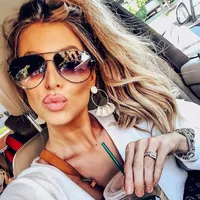 Quay Brand Designer Sunglasses Women Classic Alloy Mirror Pilot Eyewear Accessory Ladies HIGH KEY Sun Glasses Female Oculos