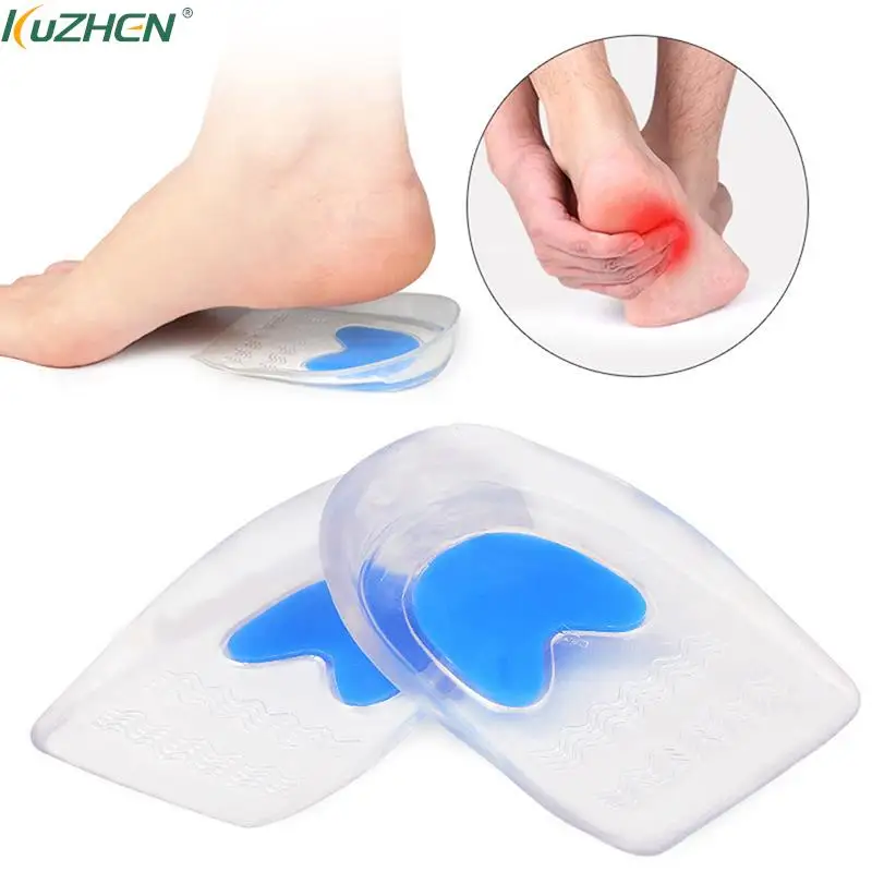 Silicone Gel Heel Cups Shoe Inserts For Plantar Fasciitis Sore Heel