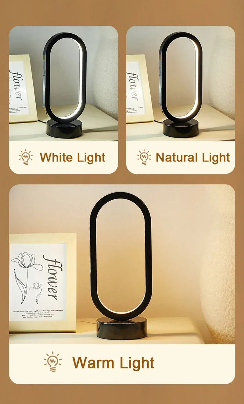 Description Picture 6 of itemLED Table Lamp USB Plug in 3 Colors Lightings Bedside Light Living Room Decoration Desk Lamp Lighting