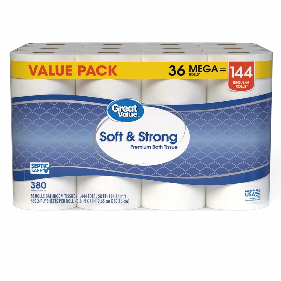 Soft Strong Toilet Paper Mega Rolls Family Pack