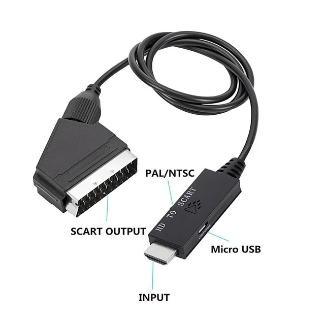HD 1080p Hdmi-compatible Input To Scart Video Output Audio Converter  Adapter Compatible For Crt TV Vhs Video Recorder - AliExpress