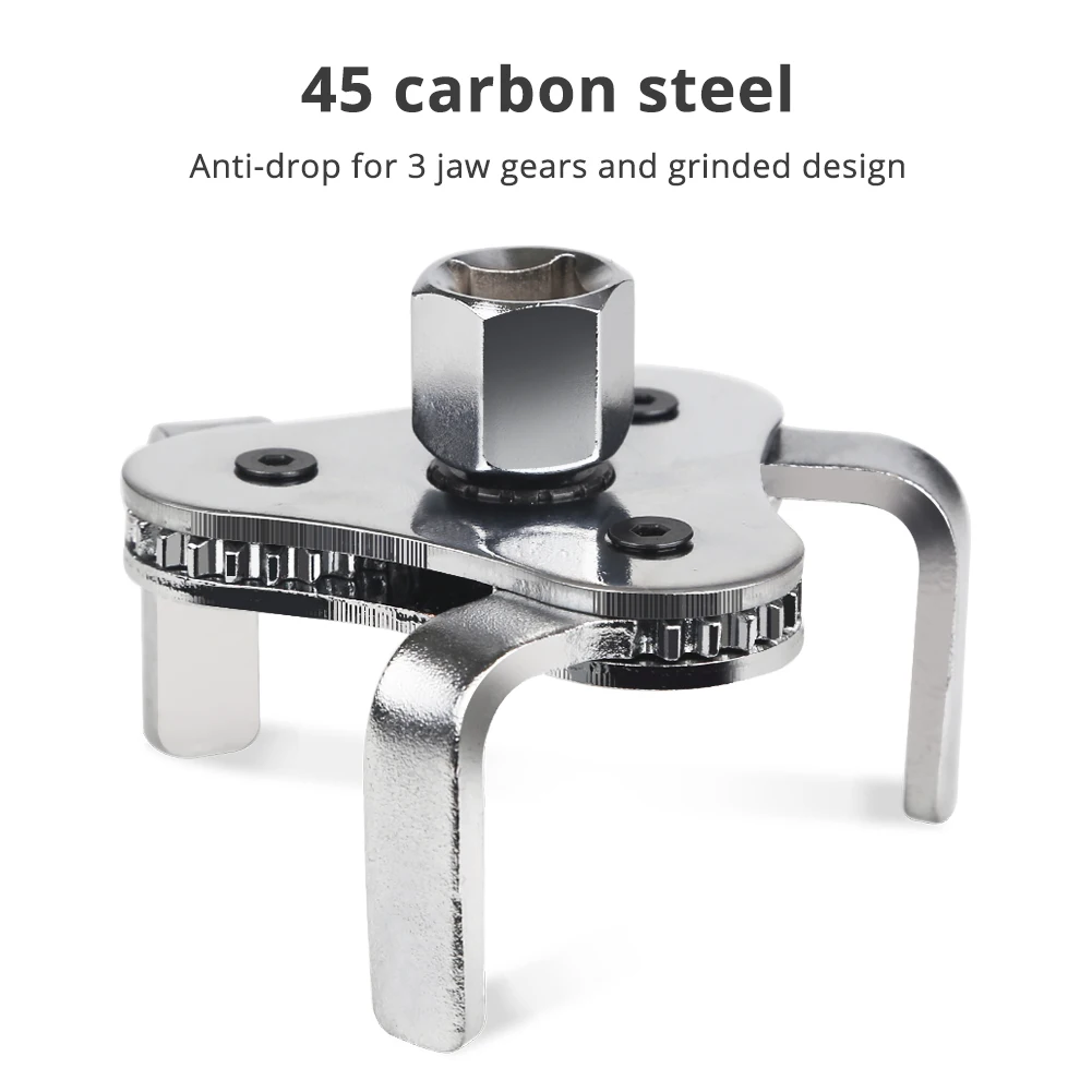 3 Claw Oil Filter Wrench Tool Universal Oil Filter Wrench Adjustable Install Uninstall Removal Key Repairing Tool For Oil Filt - Image 3