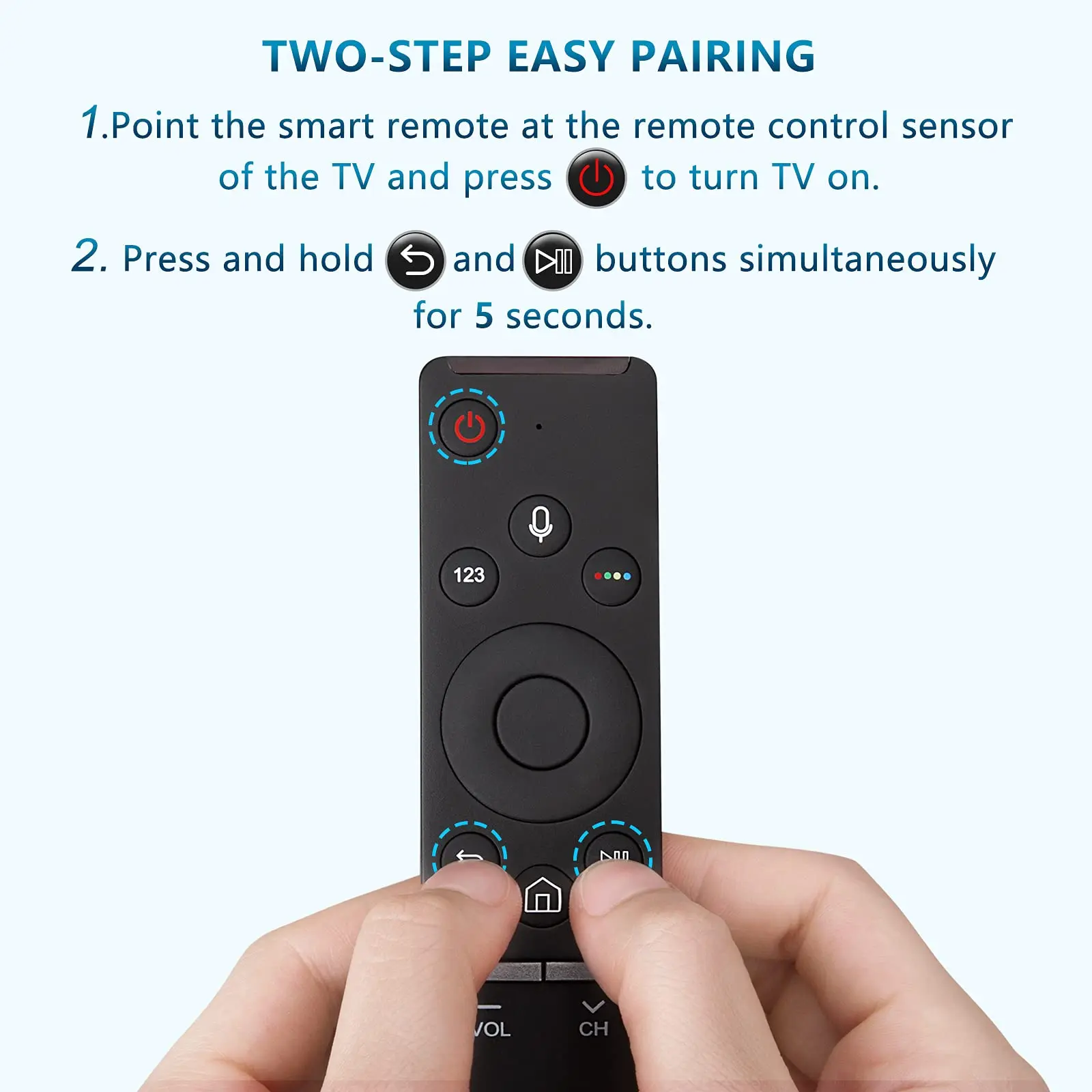 YP Bluetooth BN59-01298C Universal Remote Control for Samsung TV LED QLED 4K 8K Crystal UHD HDR Curved Smart Remote Controler