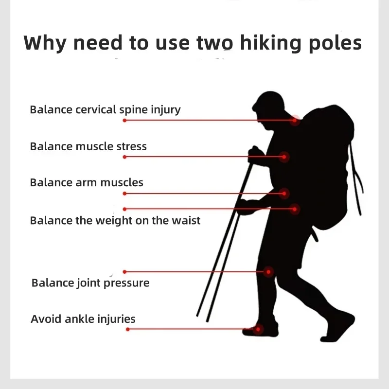 Ultralight Adjustable Outdoor Telescopic Trekking Poles T-Handle Nordic Walking Sticks Non-Slip Adult Hiking Canes for Trekking 2