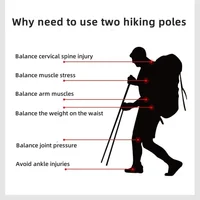 Ultralight Adjustable Outdoor Telescopic Trekking Poles T-Handle Nordic Walking Sticks Non-Slip Adult Hiking Canes for Trekking 2