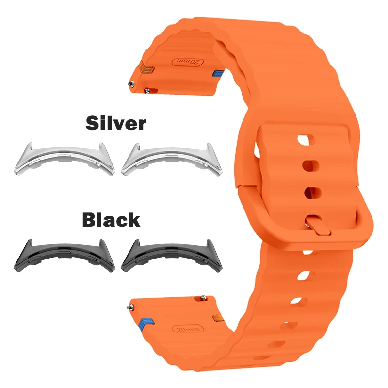 Versatile 22mm Soft Silicone Watch Band
