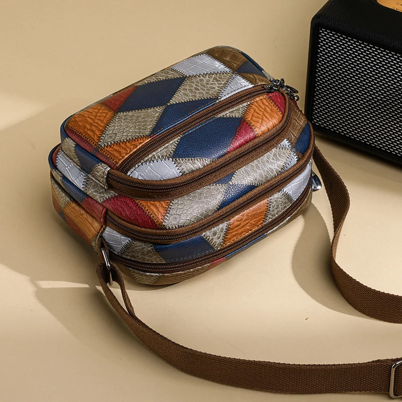 Classic Patchwork Bags For Women Luxury Designer Handbags And Purses New Splicing Design Old Money Shoulder Crossbody Bag