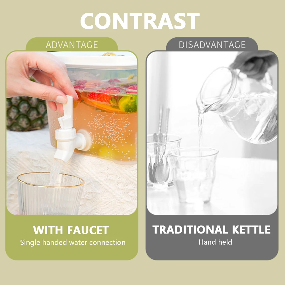3.5/5/10L Cold Water Jug Large Capacity Cold Kettle with Faucet Refrigerator Beverage Dispenser Water Pitcher For Summer cold water pitcher fridge kettle beverage dispenser water storage container