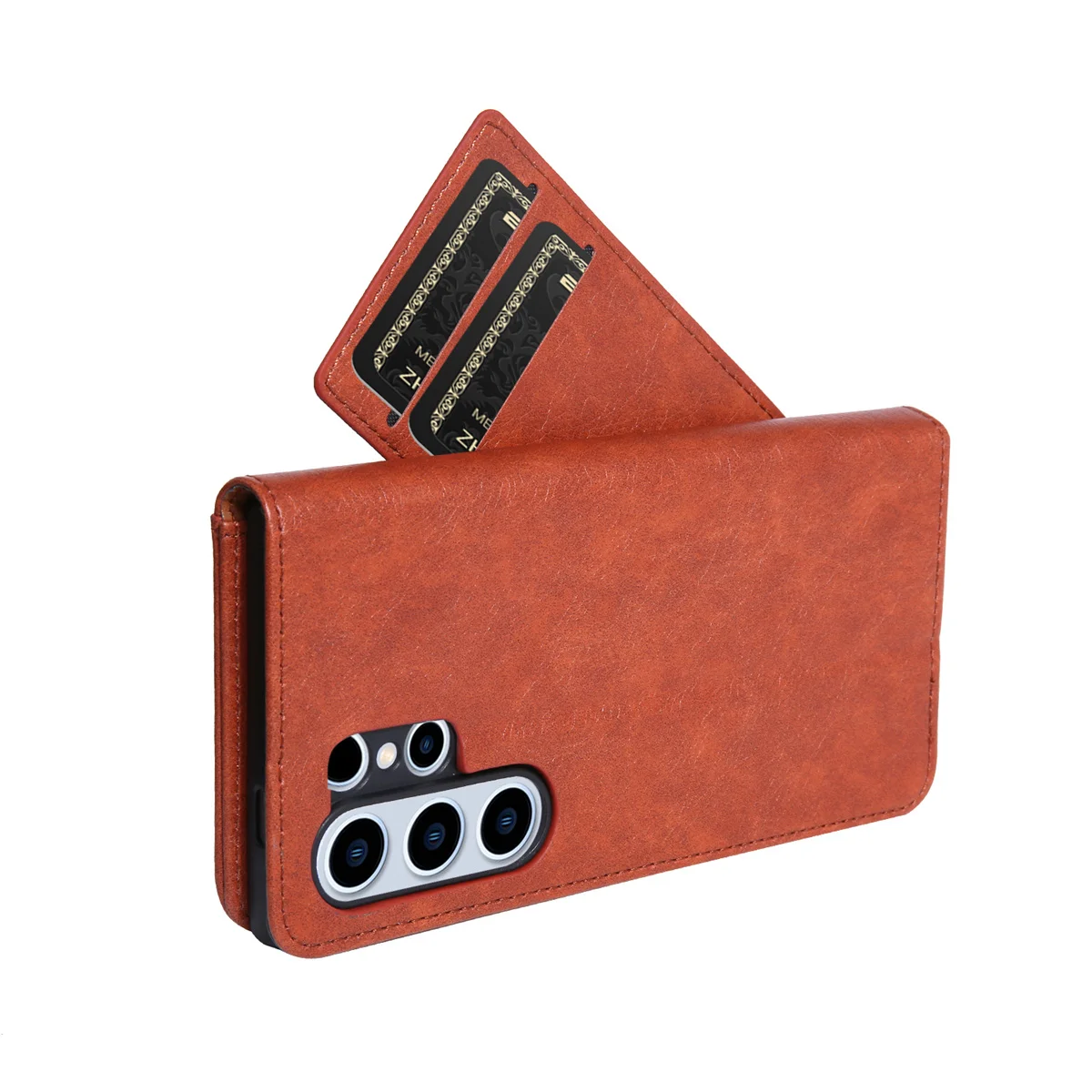 Luxury Card Pocket Business Leather Case with Magnetic Flip Cover