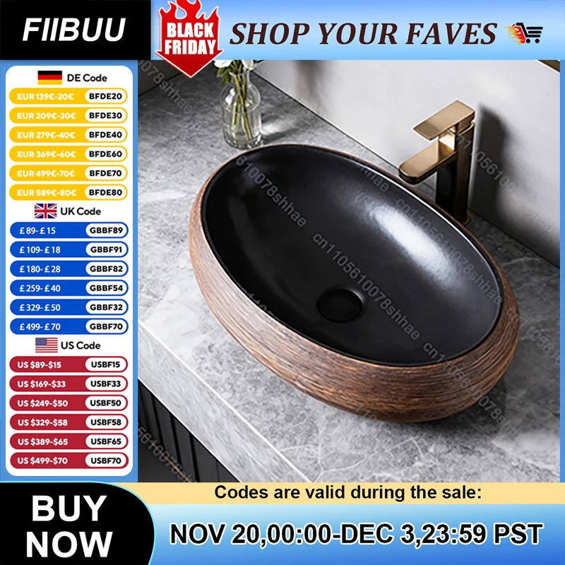 อ่างล้างหน้าเซรามิกวินเทจสำหรับห้องน้ำ อ่างล้างหน้าแบบเรโทรศิลปะ อ่างล้างหน้าแบบวางบนเคาน์เตอร์ อ่างล้างหน้าเซรามิกพอร์ซเลน อ่างล้างหน้าแบบวางบนเคาน์เตอร์ 1