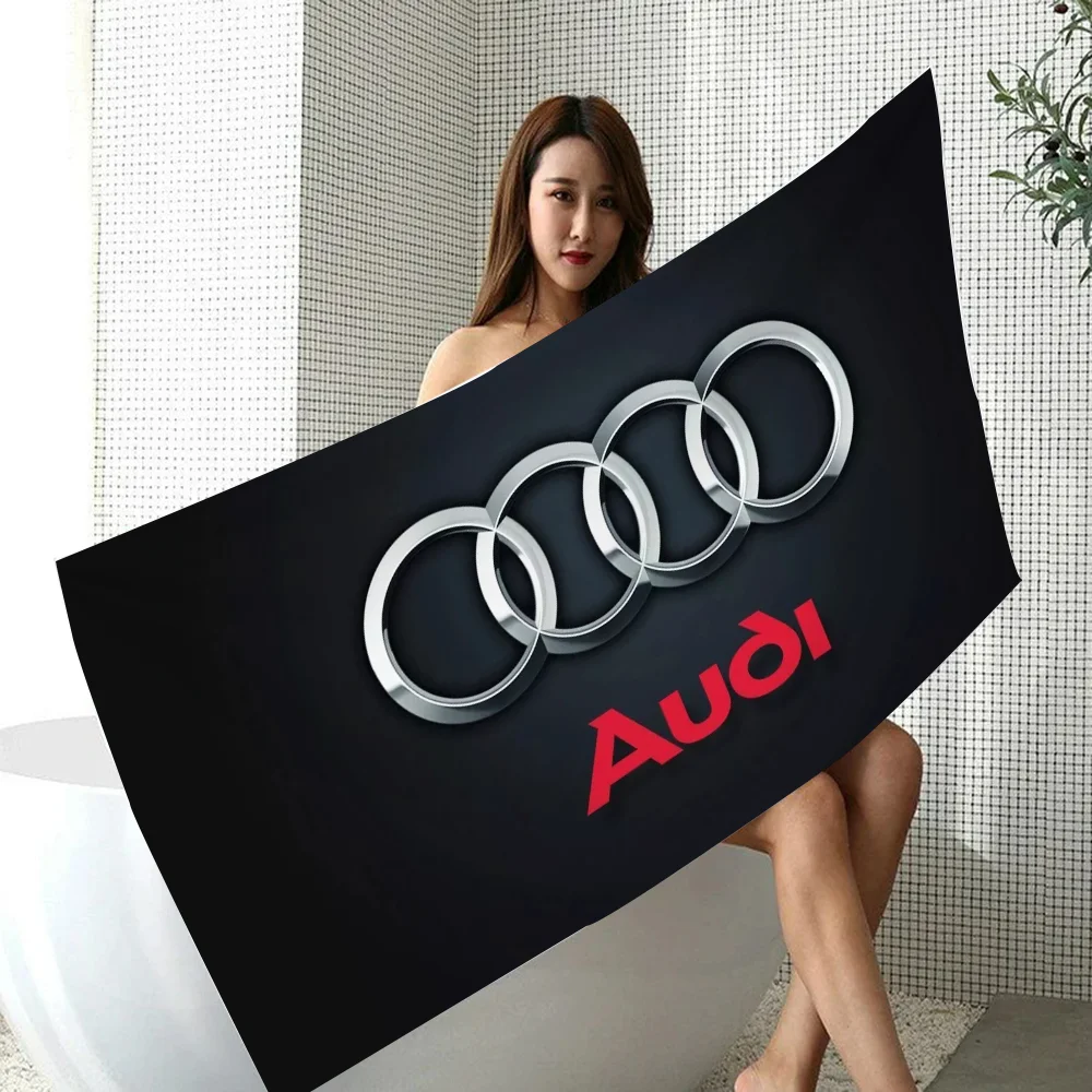 Anime Bath Towel Beach Towels Large Audi Logo Spa Bathing Towels Adults Bathrobe Girl Bathroom Size Christmas Robe Home Textile 4