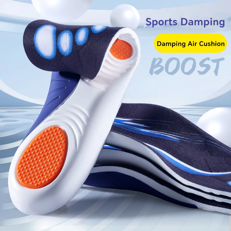 Sport Insoles for Shoes Sole Shock Absorption Deodorant Breathable Cushion Running Insoles for Feet Man Women Orthopedic sport insoles