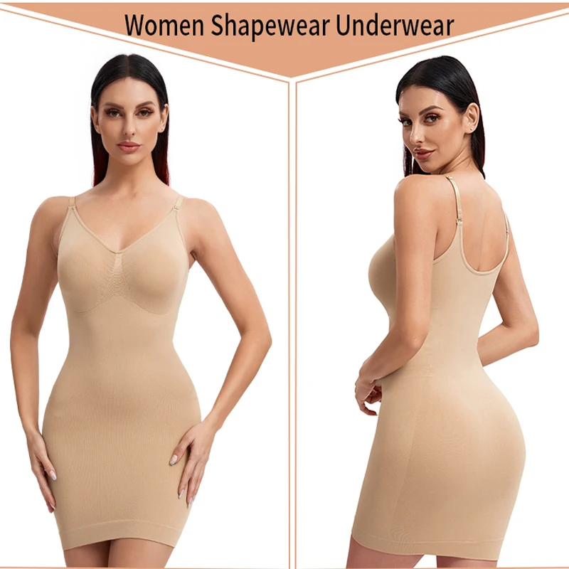 Women's Full Slip Shapewear Dress Bodysuits Lingerie with Lace