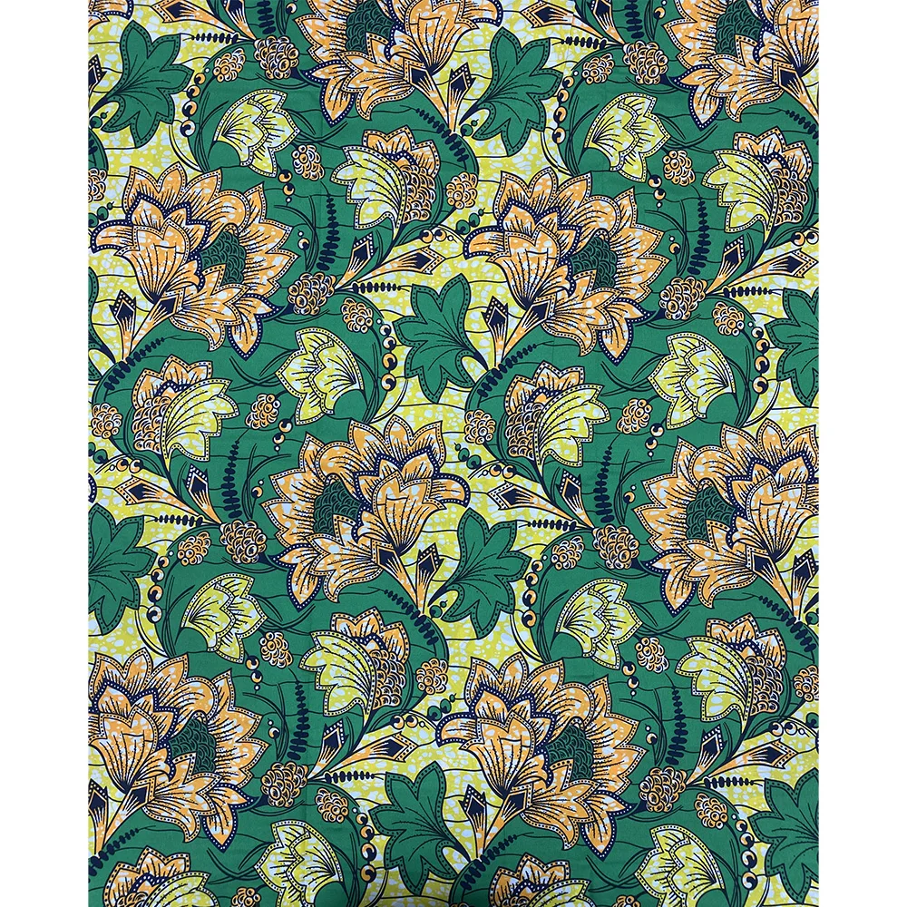 Traditional African Polyester Ankara Batik Fabric for Women African Batik Fabric
