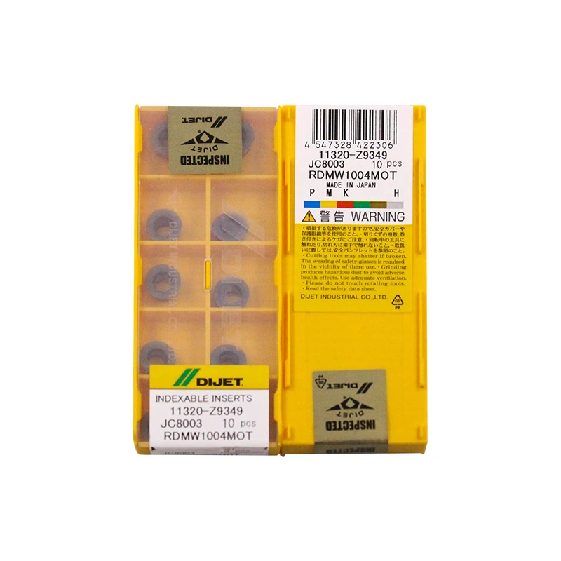 10 шт. DIJET 100% японский оригинальный RDMW1004MOT RDMW1204MOT DH103 JC8003 токарный станок с ЧПУ, карбидные торцевые и карманные фрезерные вставки