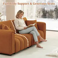 91.5"Mid-Century Modern Boucle Sofas for Living Room,Comfy Sherpa Cloud Couch,Oversized Loveseat Couches for Bedroom-Customized 5