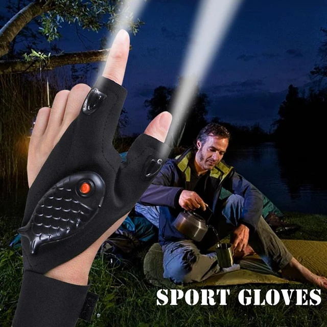 Gants de lampe de poche LED rechargeables pour la pêche en plein