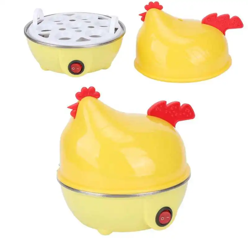 Electric Egg Cooker 350W 7 Egg Capacity Automatic Shut Off Mini Breakfast Machine Multifunction Chicken Shape Rapid Egg Boiler 5