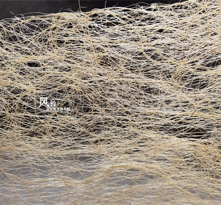 European and American Solid Color Withered Yellow Rattan Weaving Network Fashion Clothing Designer Creative Fabric Cloth