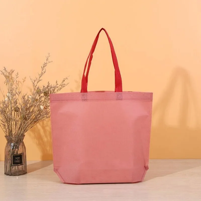 StoBag 25pcs Non-woven Tote Bags Shopping Fabric Portable Color Eco-friendly Storage Reusable Large Pouch Custom Logo(Extra Fee) 5