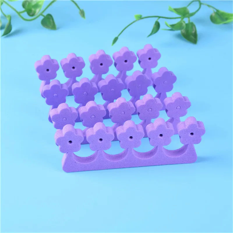 New 200pcs/Pack Purple Nail Art Toe Separators Fingers Foots Sponge Soft UV Gel Polish Manicure Pedicure Tools Nail Kits 2#