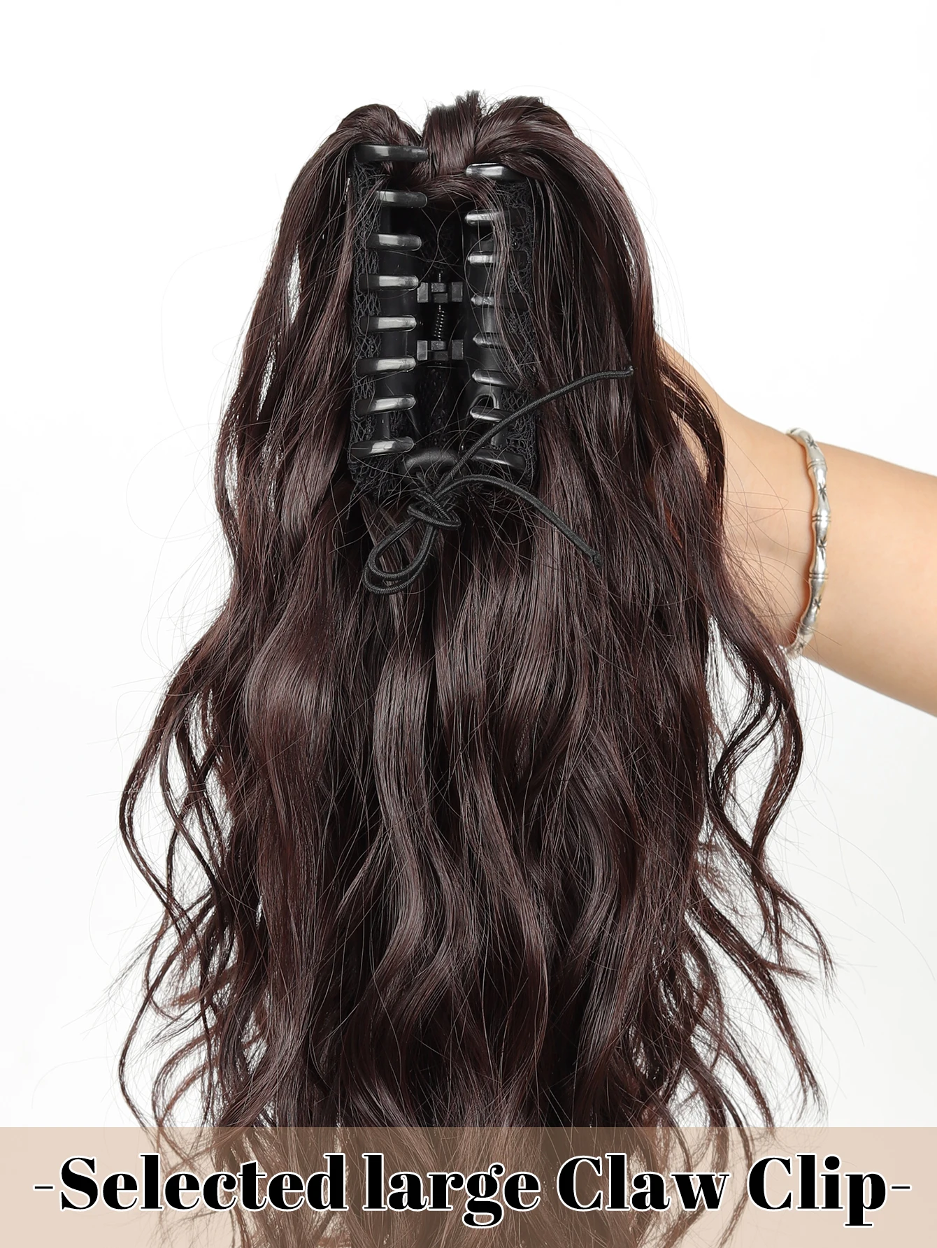 Synthetic Curly Brown Blonde Ponytail Hair Extension