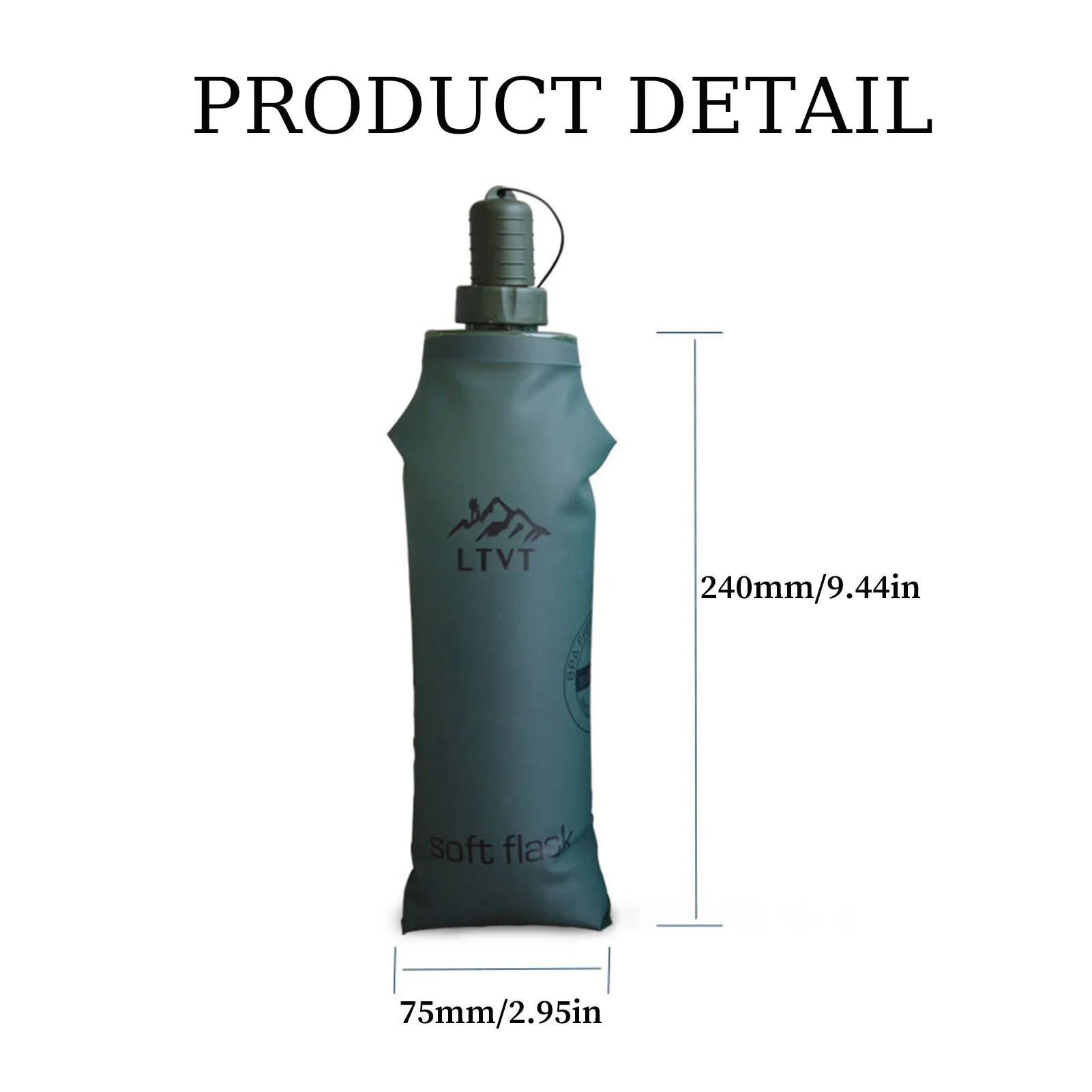 Flexible Water Bottle Foldable Travel Water Bag Portable Sports Travel Bottles For Profession Sports And Daily Life For
