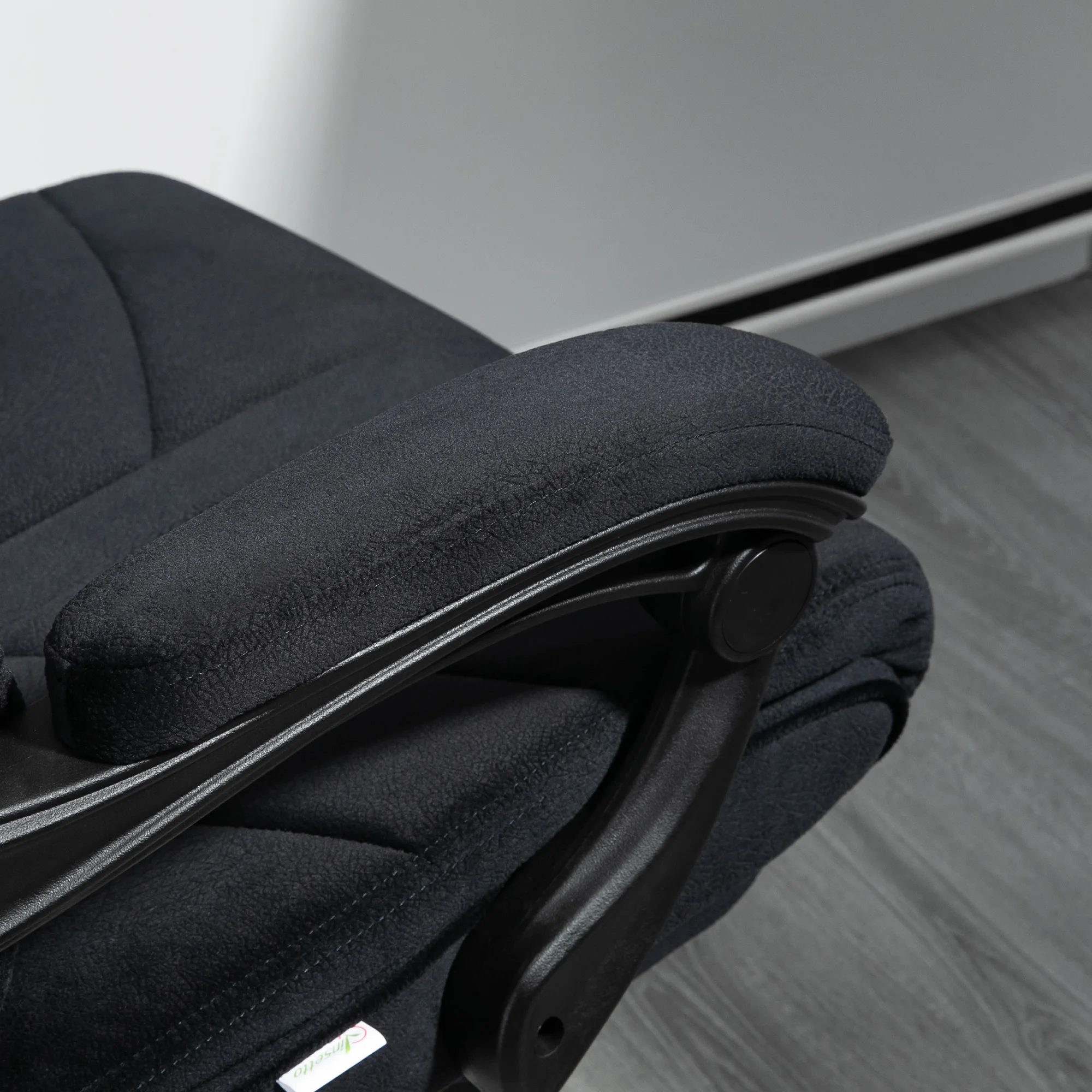 Vinsetto High-Back Executive Officehair with Footrest, Microfiber Computer Chair with Reclining Function and Armrest, Black 5