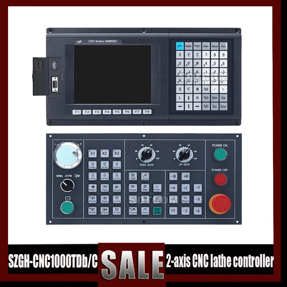 

2 Axis Cnc Controller Szgh-cnc1000tdc New English Control Panel Plc And Macro Functions Lathe Controller For Cnc Turning Centers