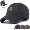 Men Autumn Winter Hat Outdoor Thick Warm Adjustable Earmuffs Baseball Cap 1