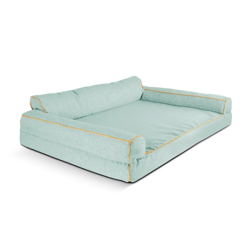 

Customized Logo New Design Manufacture Personalized Luxury Soft Pet Sofa Cushion Recycled Memory Foam Dog Bed Washable