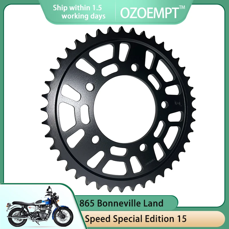 

OZOEMPT 525-43T Motorcycle Rear Sprocket Apply to 865 Bonneville Steve Mc Queen Edition,Newchurch Special,T100 Spirit Special