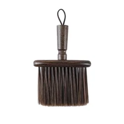 Wooden Coffee Grinder & Dusting Brush - Barista Cleaning Tool and Kitchen Accessory (Walnut - lanyard-)