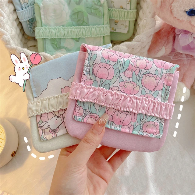 Cartoon Cute Pattern Storage Bag Coin Purse Sanitary Pad Pouch Zipper Bag  Tampon Storage Tampon Holder Sanitary Napkin Organizer - AliExpress