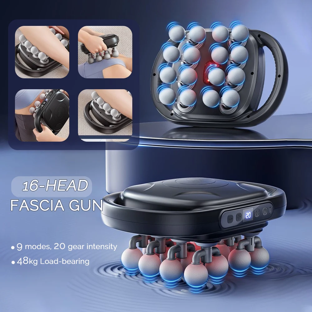 16-رئيس اللفافة بندقية العضلات مدلك بندقية عالية ا...