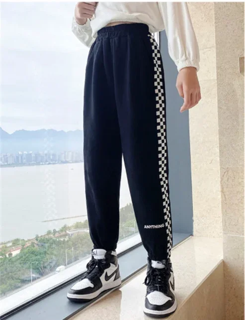 بنطلون جينز طويل فضفاض للأطفال ، بنطلون ضيق للفتيات ، بنطلون أطفال ، ملابس خروج مريحة ، ملابس قطنية ، الربيع ، الخريف ، الربيع ،