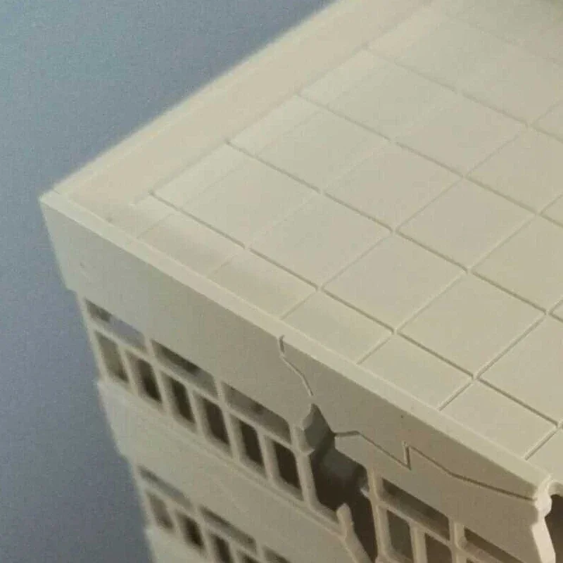 1/144 Outland Models Railway Scenery City Ruin Building Abandoned Tall Office N Scale toy children christmas gifts 3