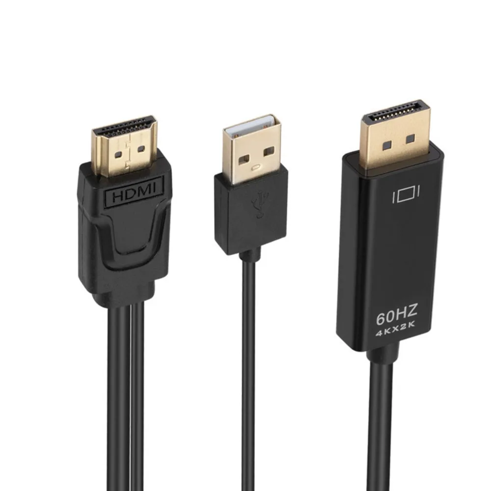 

HDMI To Display Port HDMI To Displayport Adapter Cable 4K High-definition HDMI To DP Converter Cable Convenient Small Size