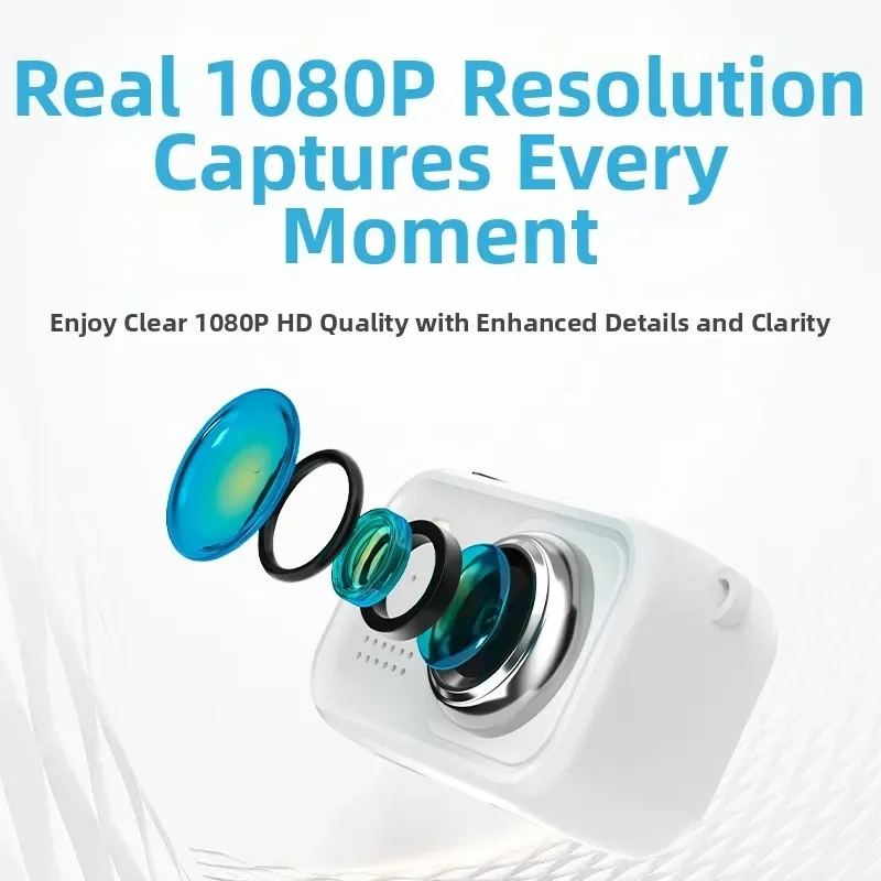 1080P 녹화, 30fps 재생, 90도 시야각 및 C타입 포트를 갖춘 미니 키체인 카메라용 경량 제품