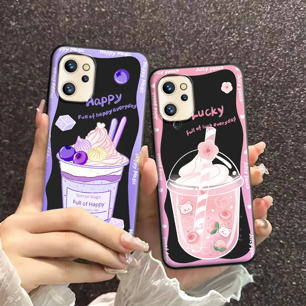 Cartoon Astronaut Pattern Soft Silicone TPU Phone Case - Lovely Back Cover s
